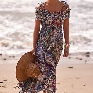 NWT ANTHROPOLOGIE Smocked Gauze Dress. Size Small